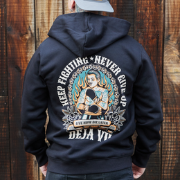 Polerón Hoodie Con Cierre Never Give Up