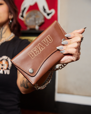 Billetera de Cuero Café Deja Vu – Mujer