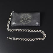 Billetera de Cuero Negro Deja Vu