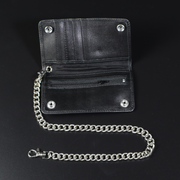 Billetera de Cuero Negro Deja Vu