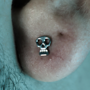 Aro Calavera Silver Small