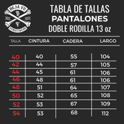 Pantalón Doble Rodilla 13 OZ
