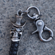 Cadena de Cuero para Billetera Calavera