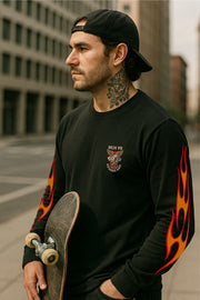 Polera Manga Larga Old School Rider