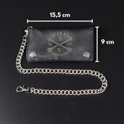 Billetera de Cuero Negro Deja Vu