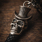 Cadena de Cuero para Billetera Calavera