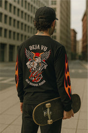 Polera Manga Larga Old School Rider