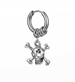 Aro Pendiente Calavera Silver