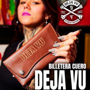 Billetera de Cuero Café Deja Vu – Mujer